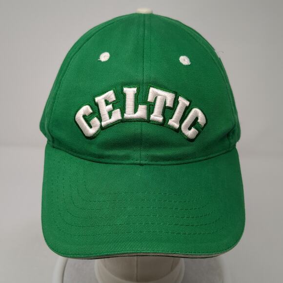 Celtic Slideback Baseball Cap Green One Size Adjustable Embroidered 6 Panel - Picture 2 of 10